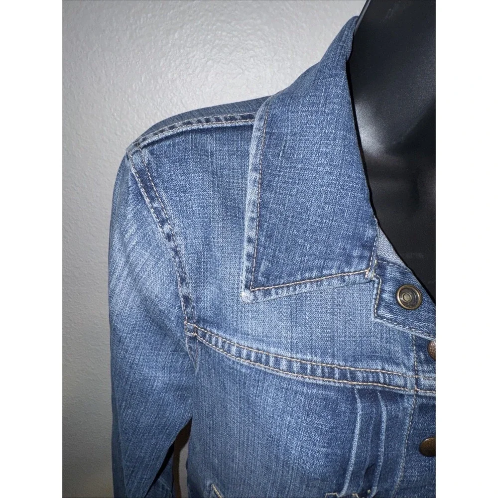 Lucky Brand Denim Trucker Jean Jacket Womens Size Small‎ Cute Chore Coat Western